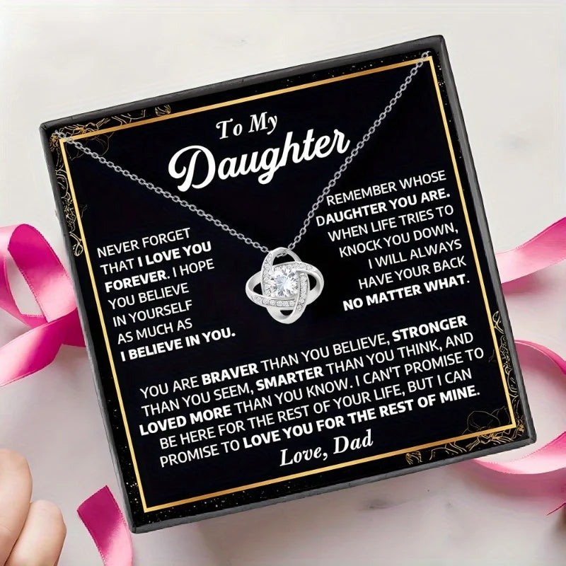 To My Daughter - A Lifetime of Love Necklace Gift Set