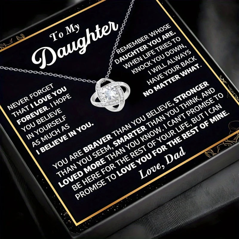 To My Daughter - A Lifetime of Love Necklace Gift Set