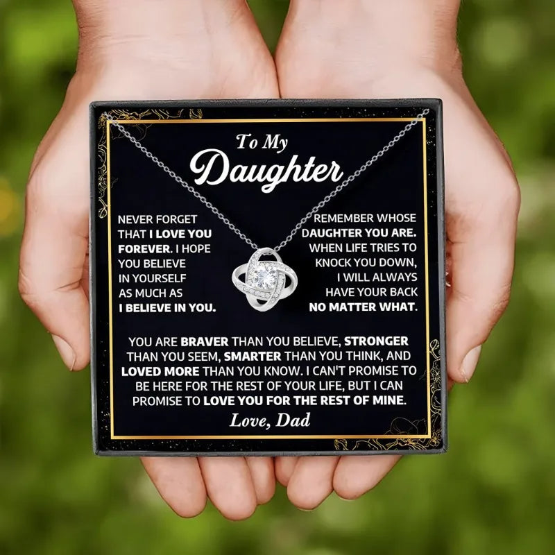 To My Daughter - A Lifetime of Love Necklace Gift Set