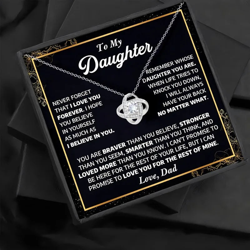 To My Daughter - A Lifetime of Love Necklace Gift Set