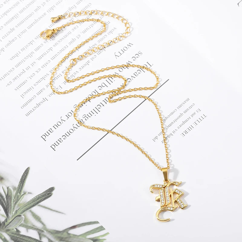 A–Z Letter Crystal Necklace – Perfect for You & Your Loved Ones