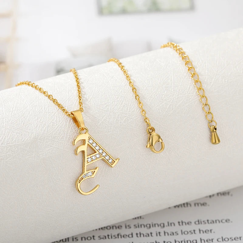A–Z Letter Crystal Necklace – Perfect for You & Your Loved Ones