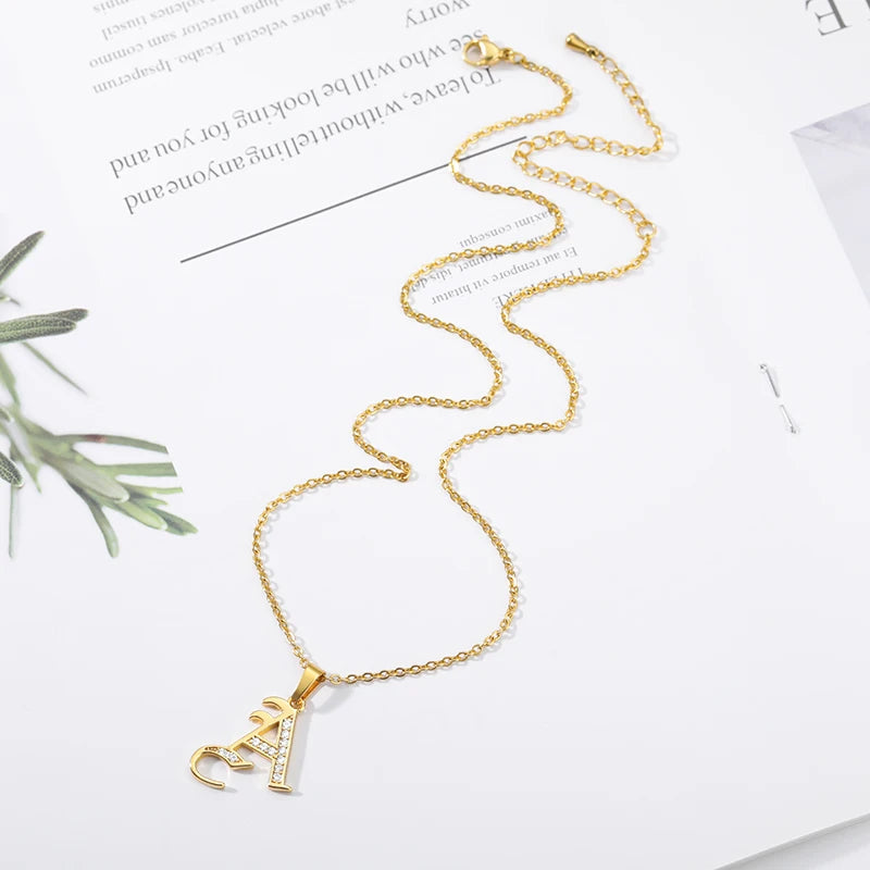 A–Z Letter Crystal Necklace – Perfect for You & Your Loved Ones