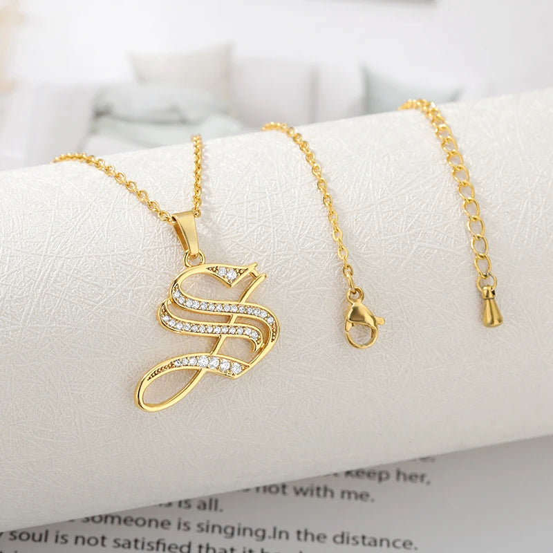 A–Z Letter Crystal Necklace – Perfect for You & Your Loved Ones