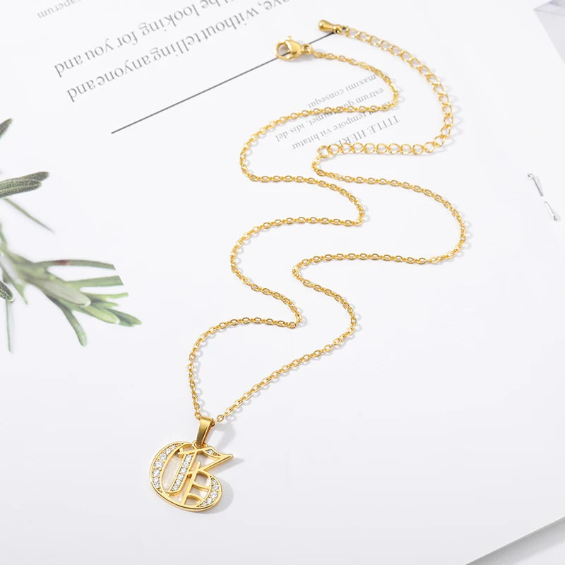 A–Z Letter Crystal Necklace – Perfect for You & Your Loved Ones