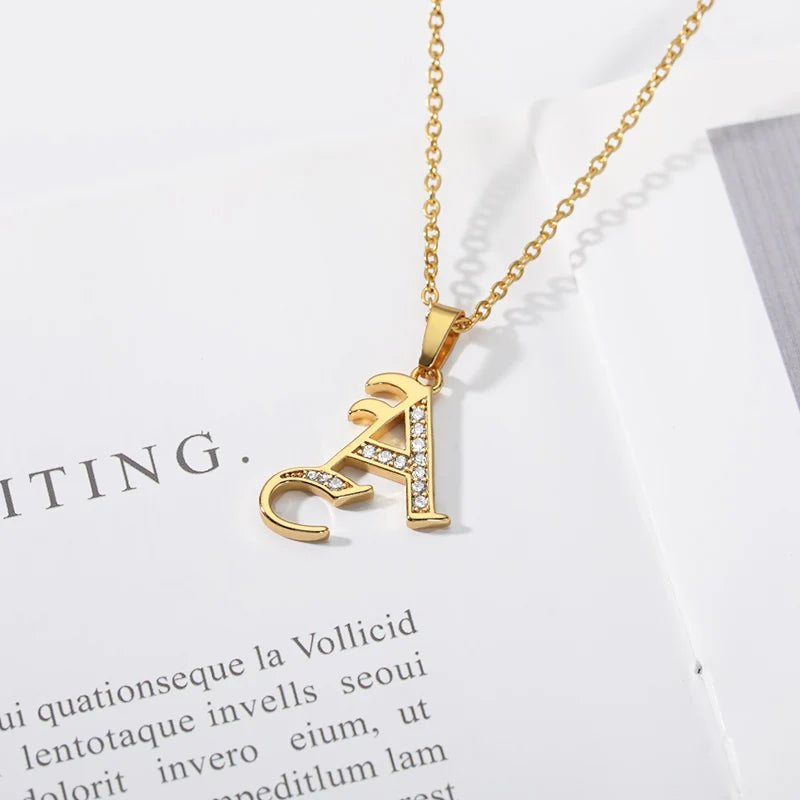 A–Z Letter Crystal Necklace – Perfect for You & Your Loved Ones