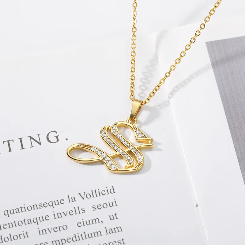 A–Z Letter Crystal Necklace – Perfect for You & Your Loved Ones