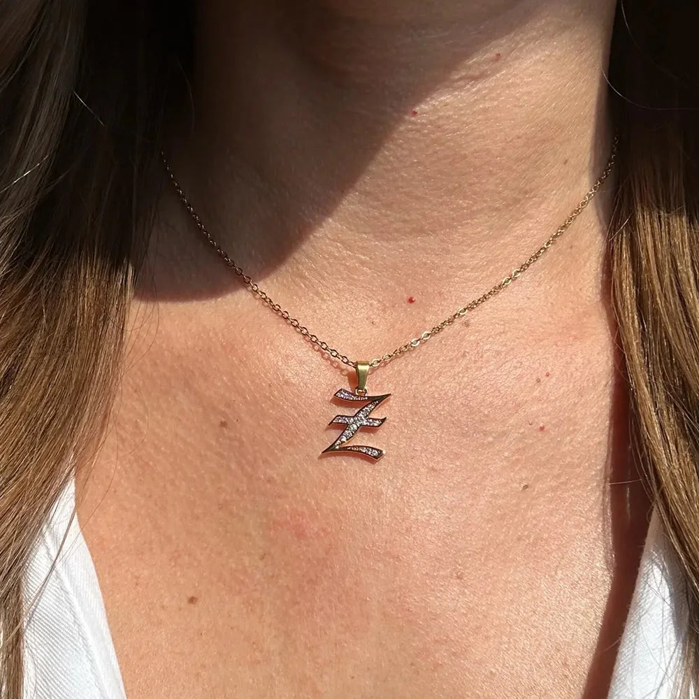 A–Z Letter Crystal Necklace – Perfect for You & Your Loved Ones