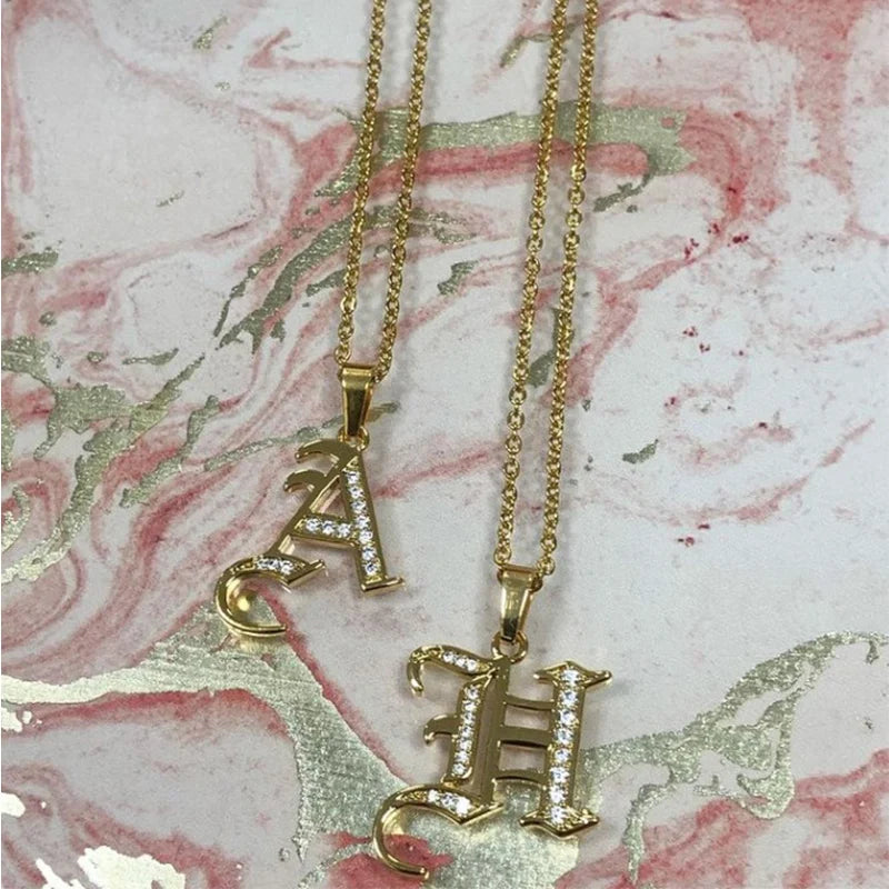 A–Z Letter Crystal Necklace – Perfect for You & Your Loved Ones