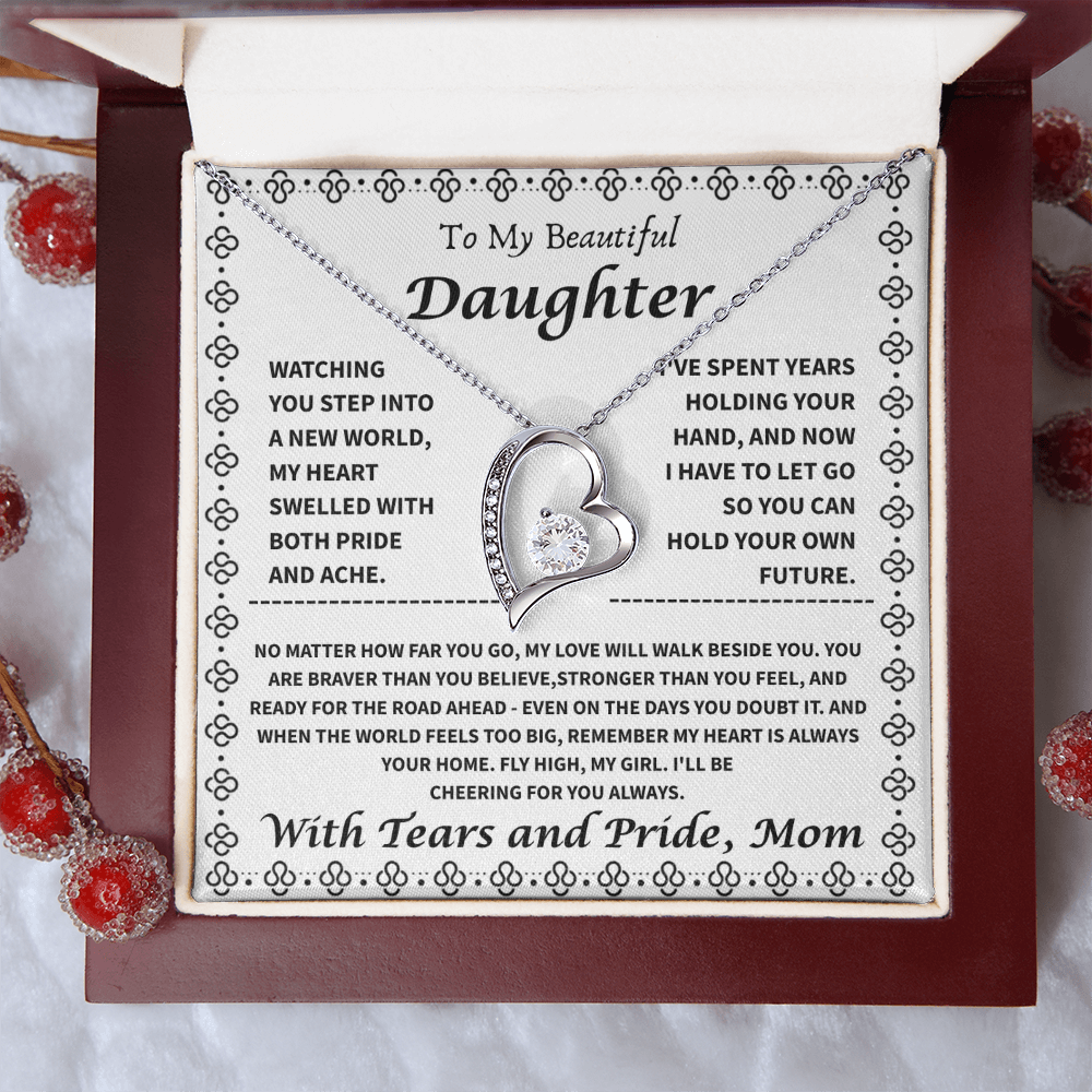 To My Daughter – “My Heart is Your Home” Forever Love Necklace
