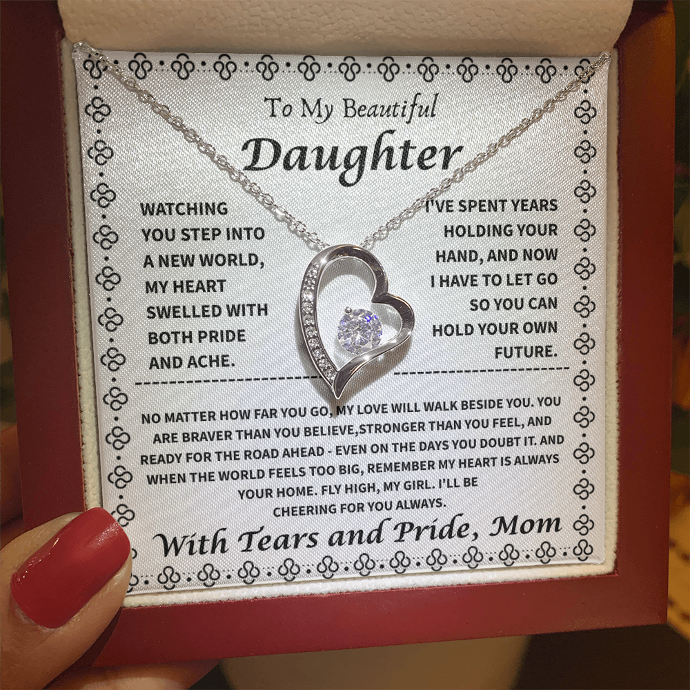 To My Daughter – “My Heart is Your Home” Forever Love Necklace