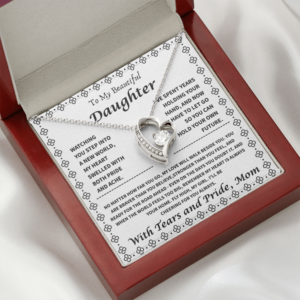 To My Daughter – “My Heart is Your Home” Forever Love Necklace