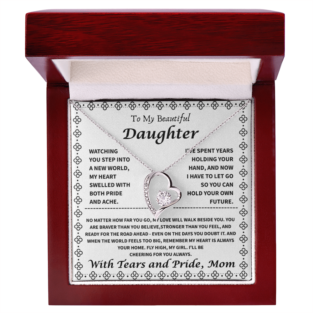 To My Daughter – “My Heart is Your Home” Forever Love Necklace