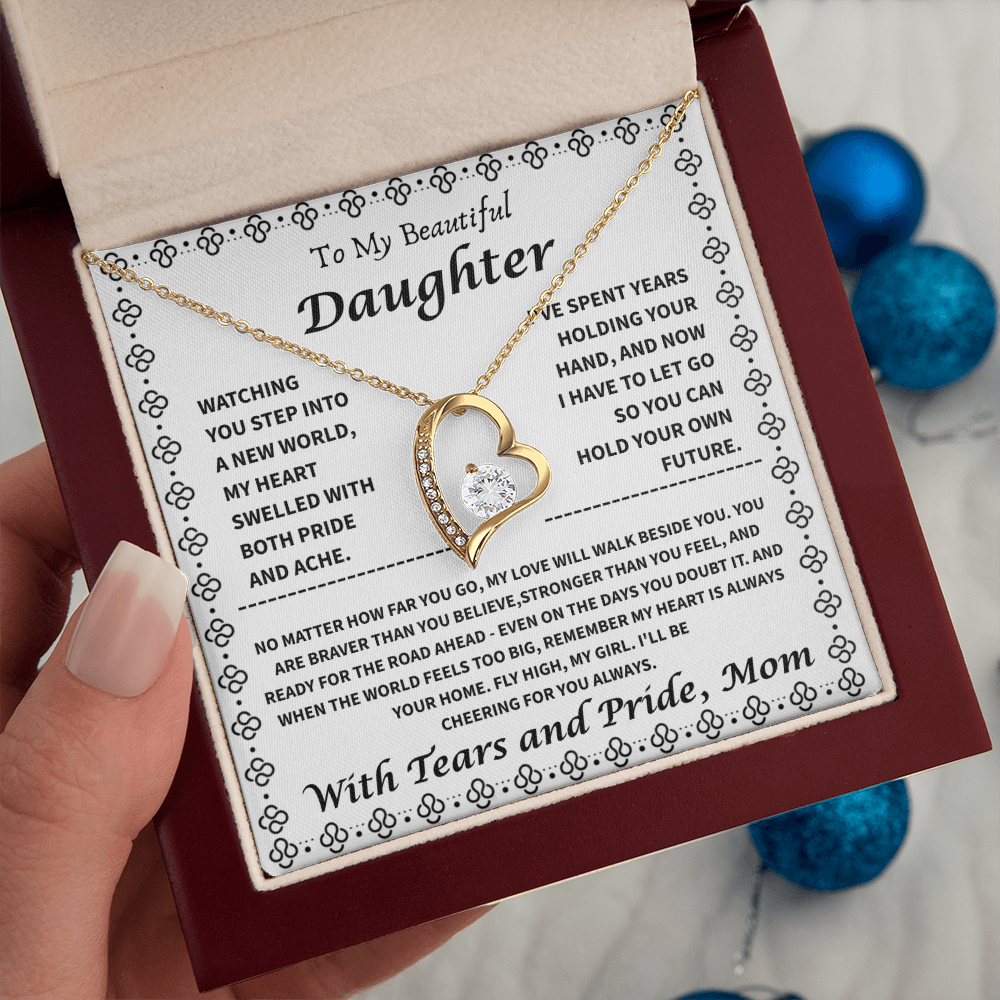 To My Daughter – “My Heart is Your Home” Forever Love Necklace