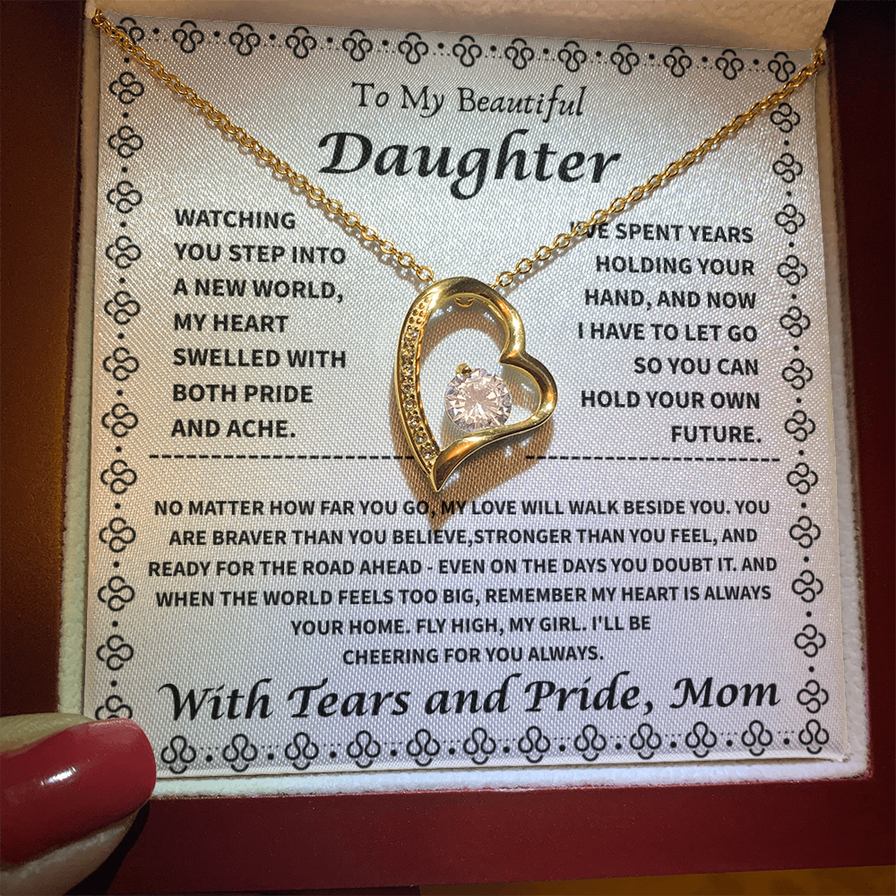 To My Daughter – “My Heart is Your Home” Forever Love Necklace