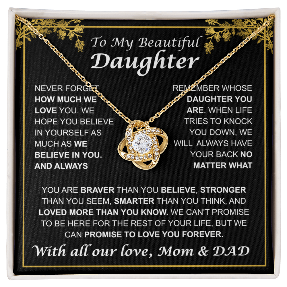 My Beautiful daughter "Promise to Love you Forever" Love Mom & Dad