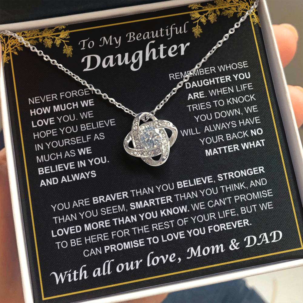 My Beautiful daughter "Promise to Love you Forever" Love Mom & Dad