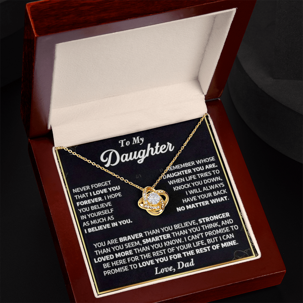 To My Daughter - A Lifetime of Love Necklace Gift Set