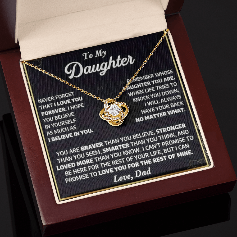 To My Daughter - A Lifetime of Love Necklace Gift Set