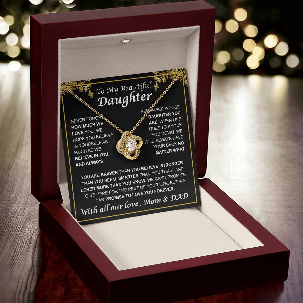 My Beautiful daughter "Promise to Love you Forever" Love Mom & Dad