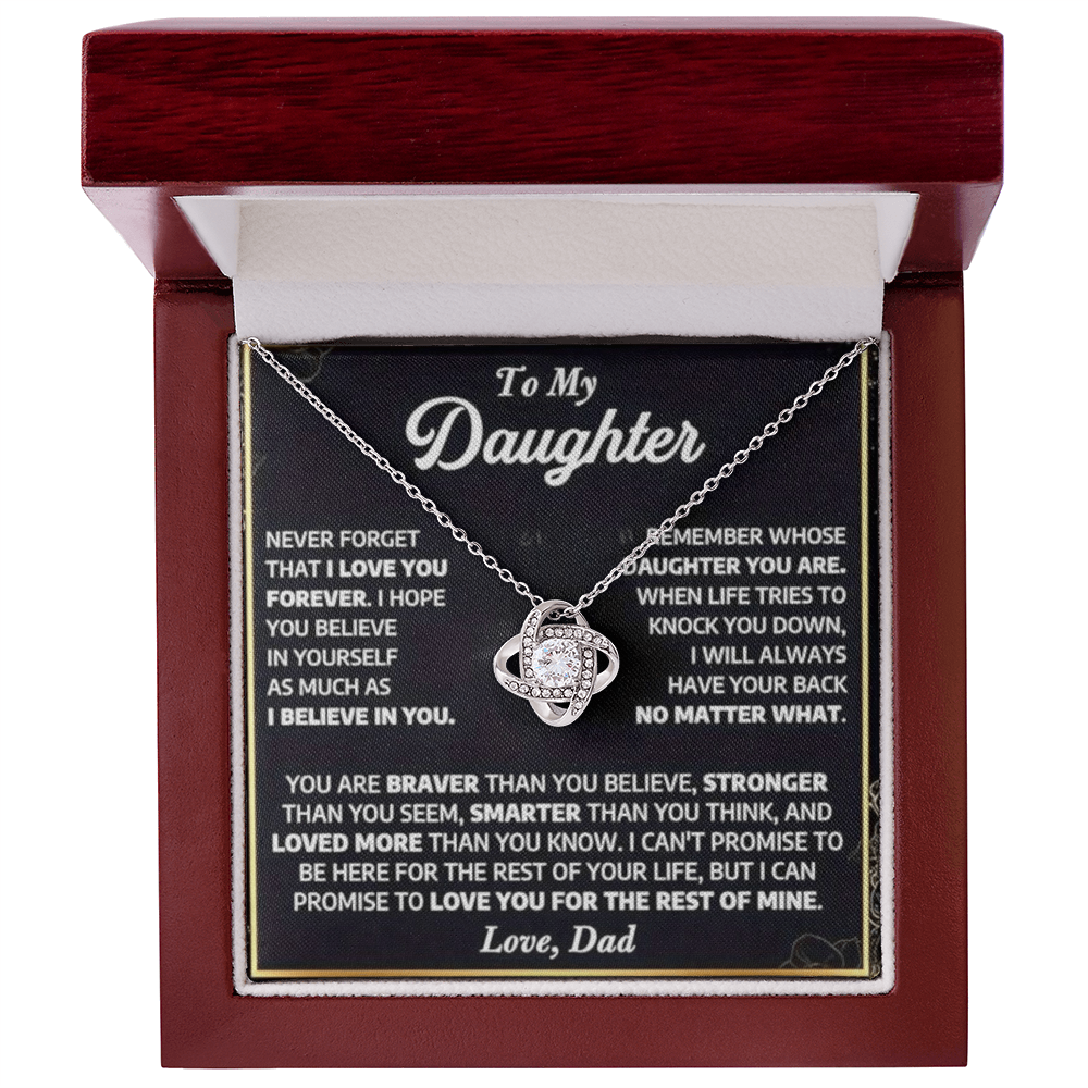 To My Daughter - A Lifetime of Love Necklace Gift Set