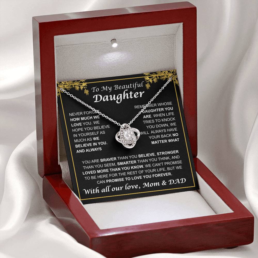 My Beautiful daughter "Promise to Love you Forever" Love Mom & Dad