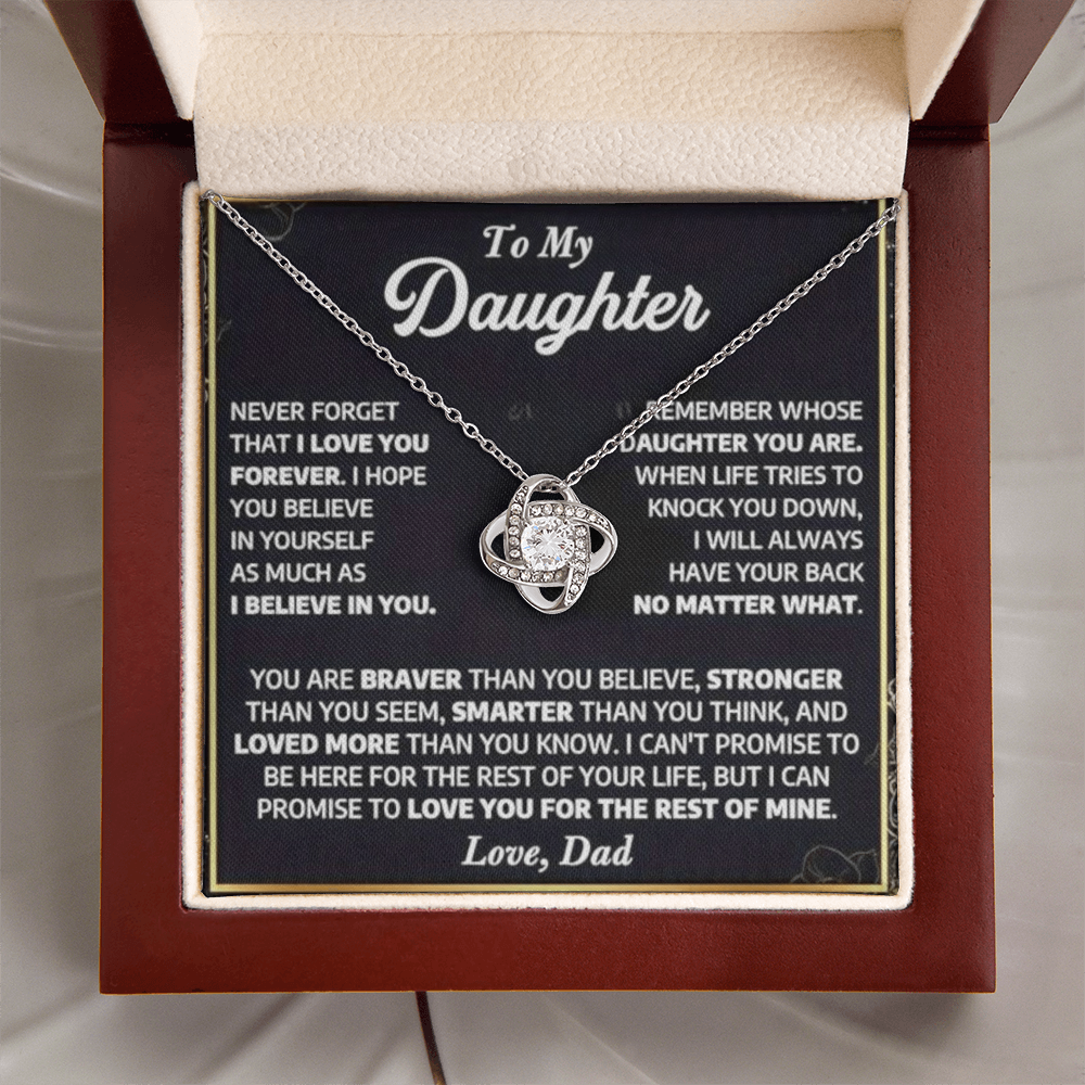 To My Daughter - A Lifetime of Love Necklace Gift Set
