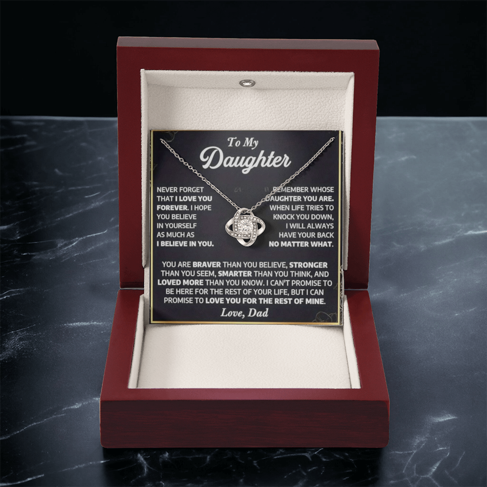 To My Daughter - A Lifetime of Love Necklace Gift Set