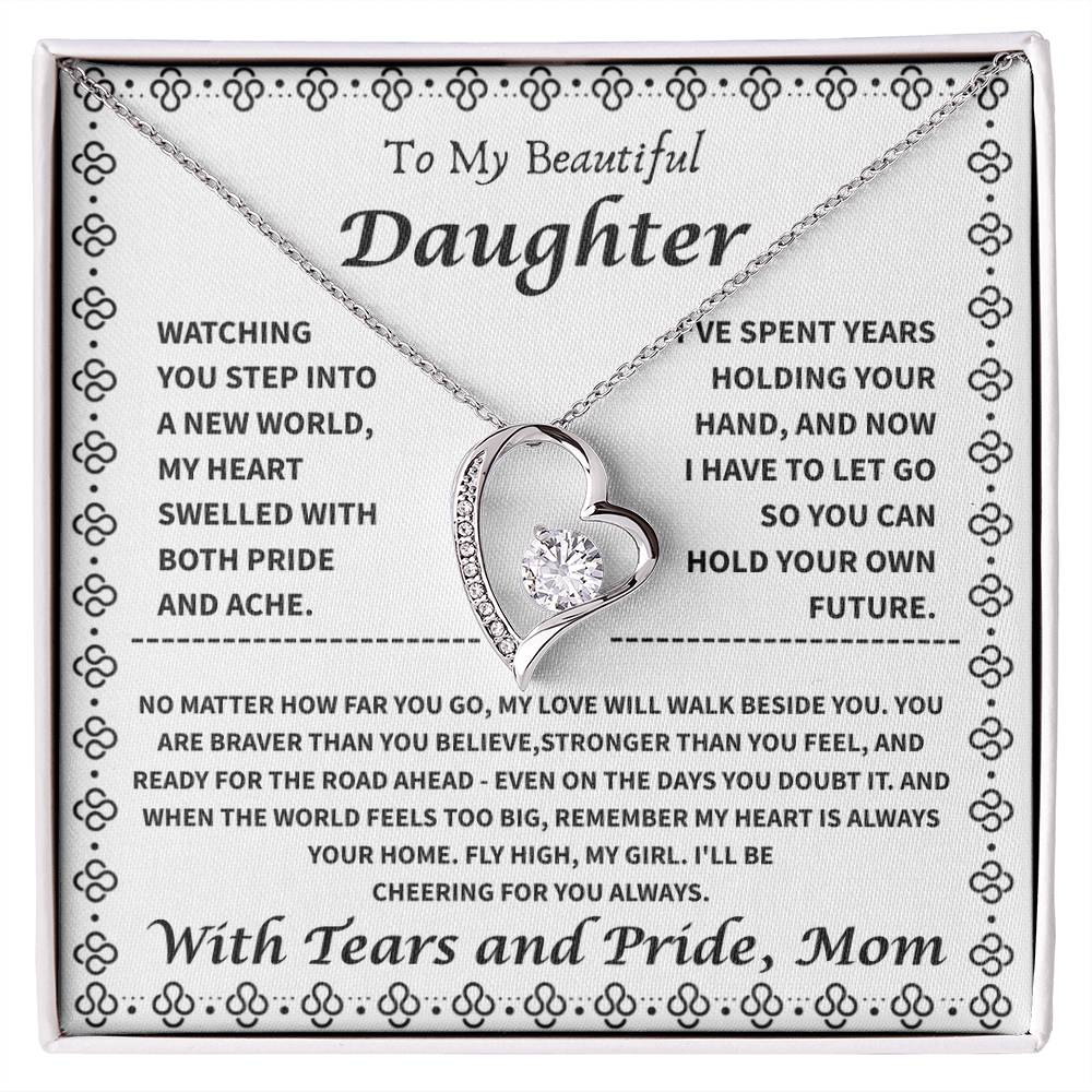 To My Daughter – “My Heart is Your Home” Forever Love Necklace