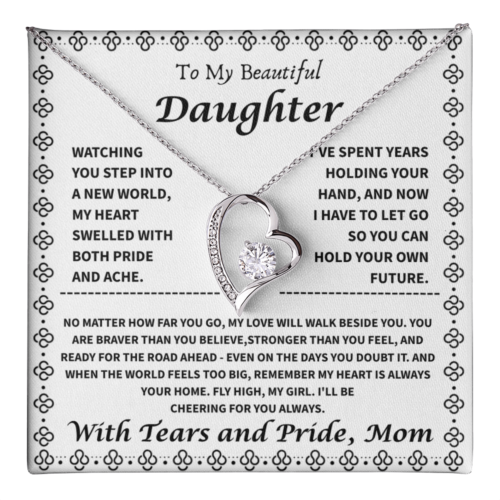 To My Daughter – “My Heart is Your Home” Forever Love Necklace