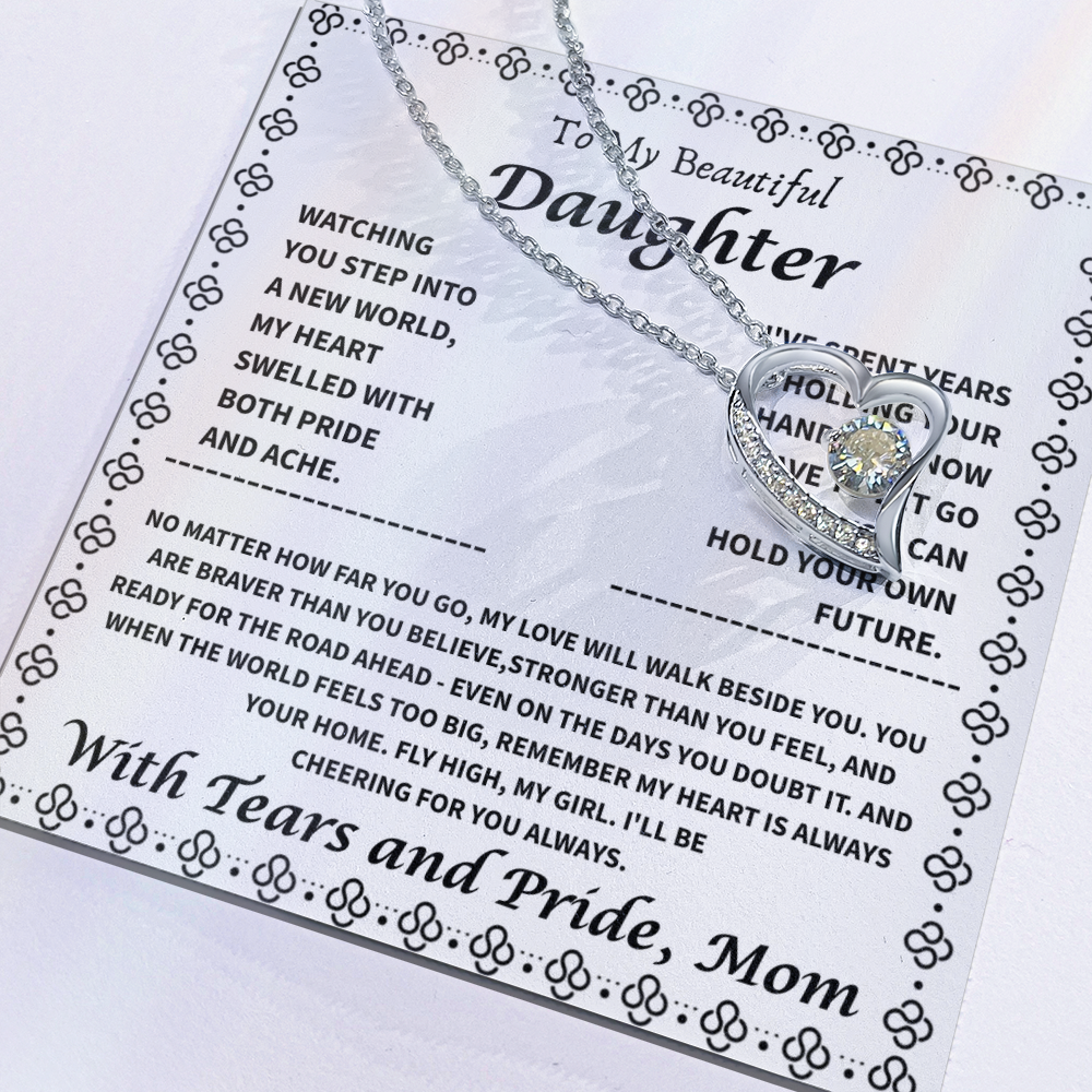 To My Daughter – “My Heart is Your Home” Forever Love Necklace