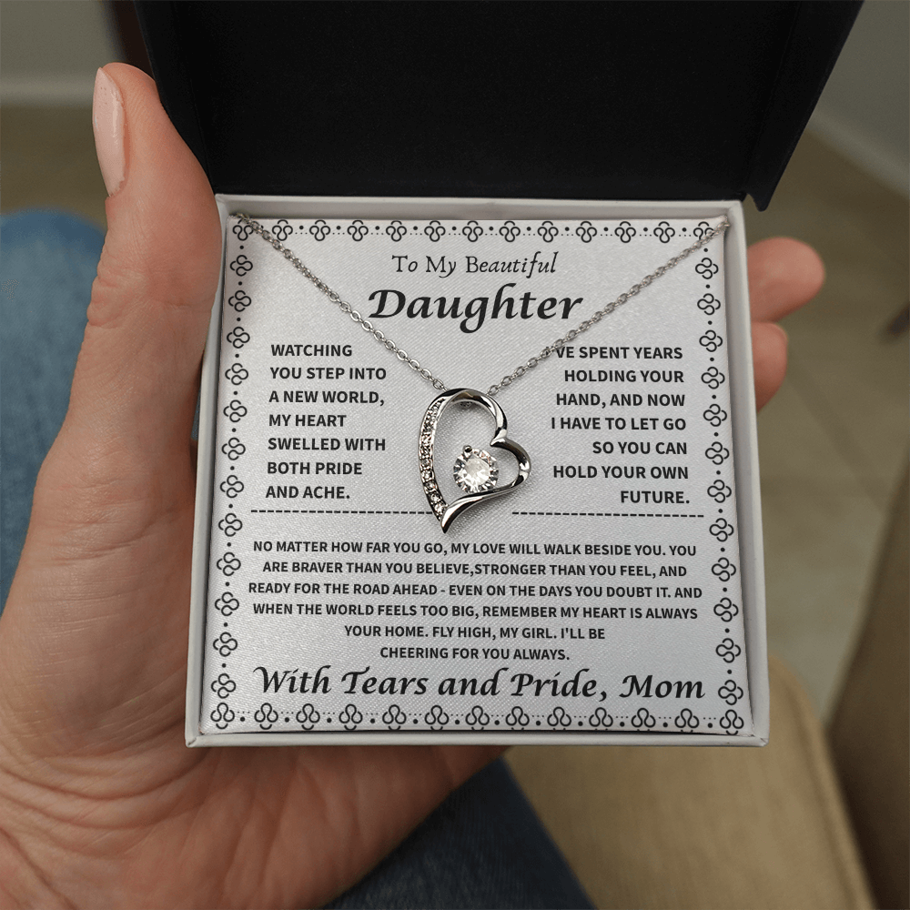 To My Daughter – “My Heart is Your Home” Forever Love Necklace