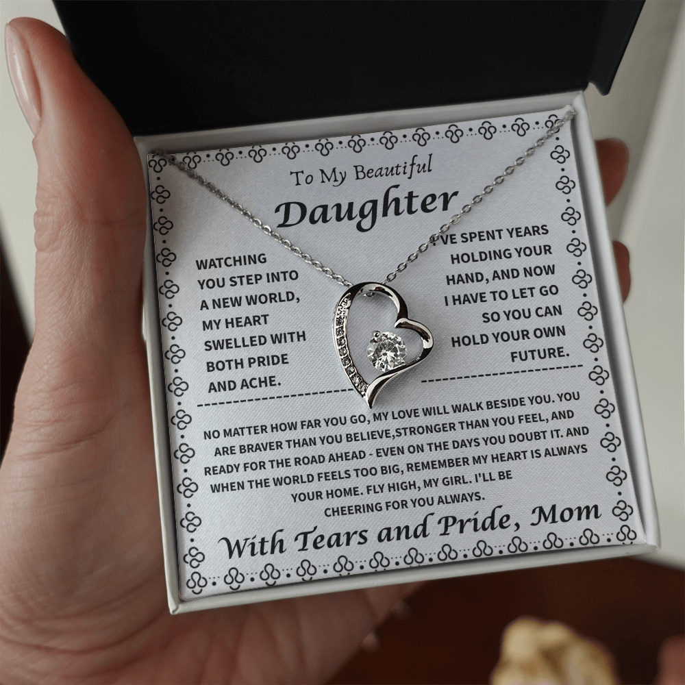 To My Daughter – “My Heart is Your Home” Forever Love Necklace
