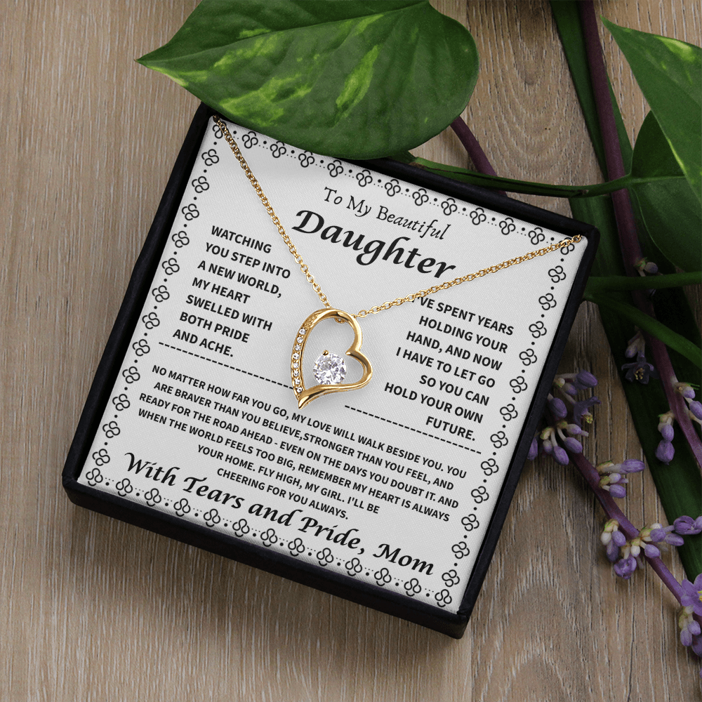 To My Daughter – “My Heart is Your Home” Forever Love Necklace
