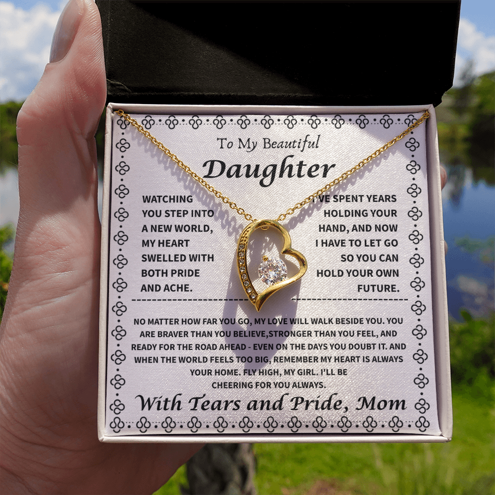 To My Daughter – “My Heart is Your Home” Forever Love Necklace