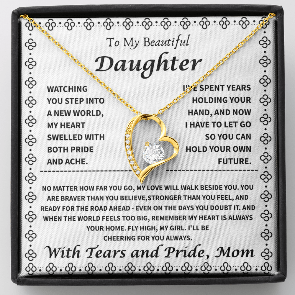 To My Daughter – “My Heart is Your Home” Forever Love Necklace