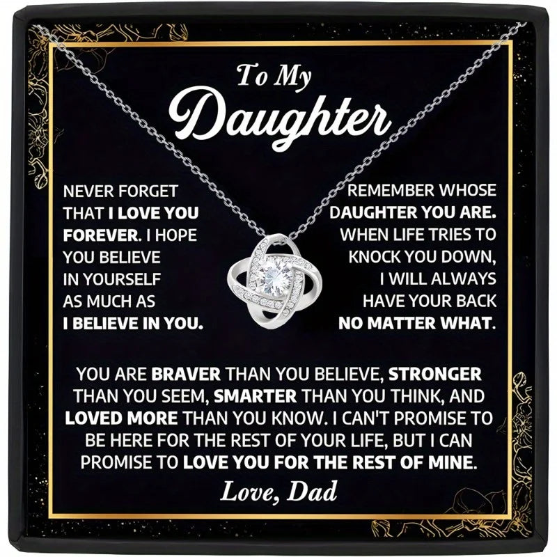 To My Daughter - A Lifetime of Love Necklace Gift Set