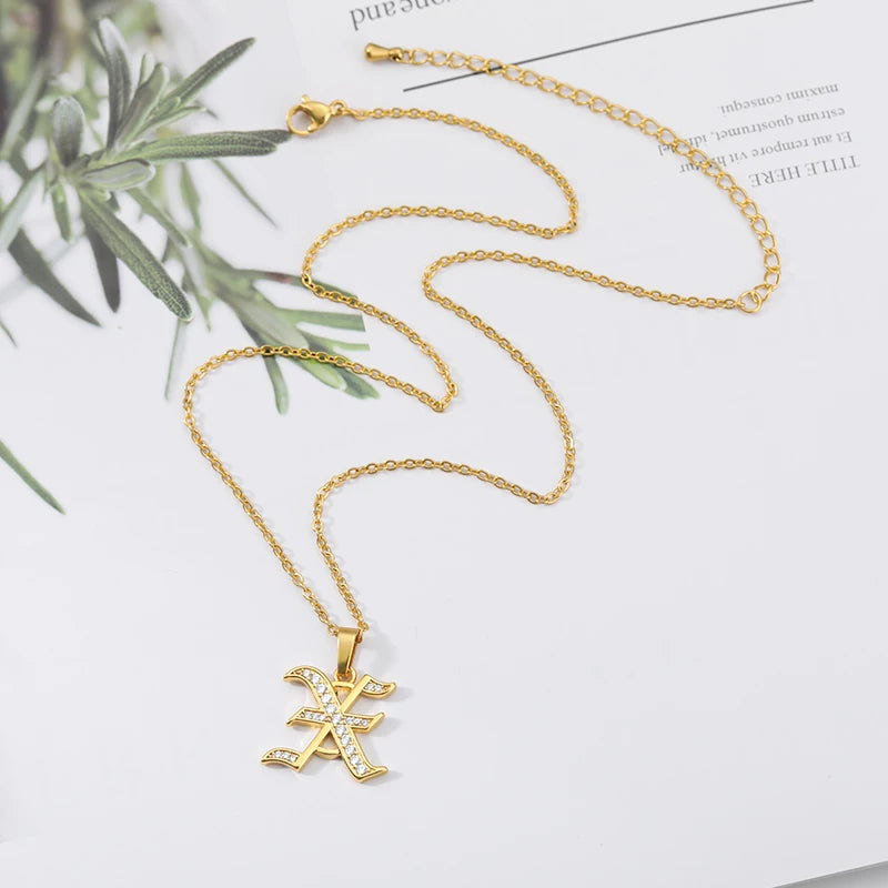 A–Z Letter Crystal Necklace – Perfect for You & Your Loved Ones