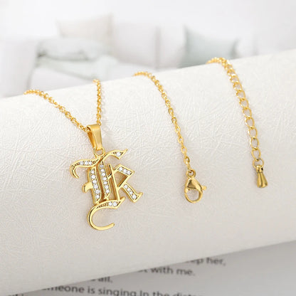 A–Z Letter Crystal Necklace – Perfect for You & Your Loved Ones