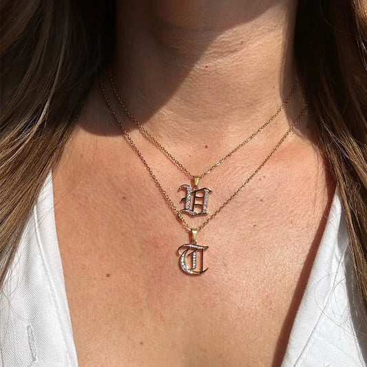 A–Z Letter Crystal Necklace – Perfect for You & Your Loved Ones