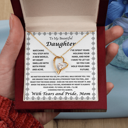 To My Daughter – “My Heart is Your Home” Forever Love Necklace