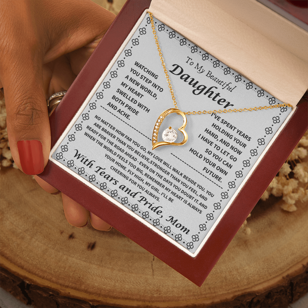 To My Daughter – “My Heart is Your Home” Forever Love Necklace