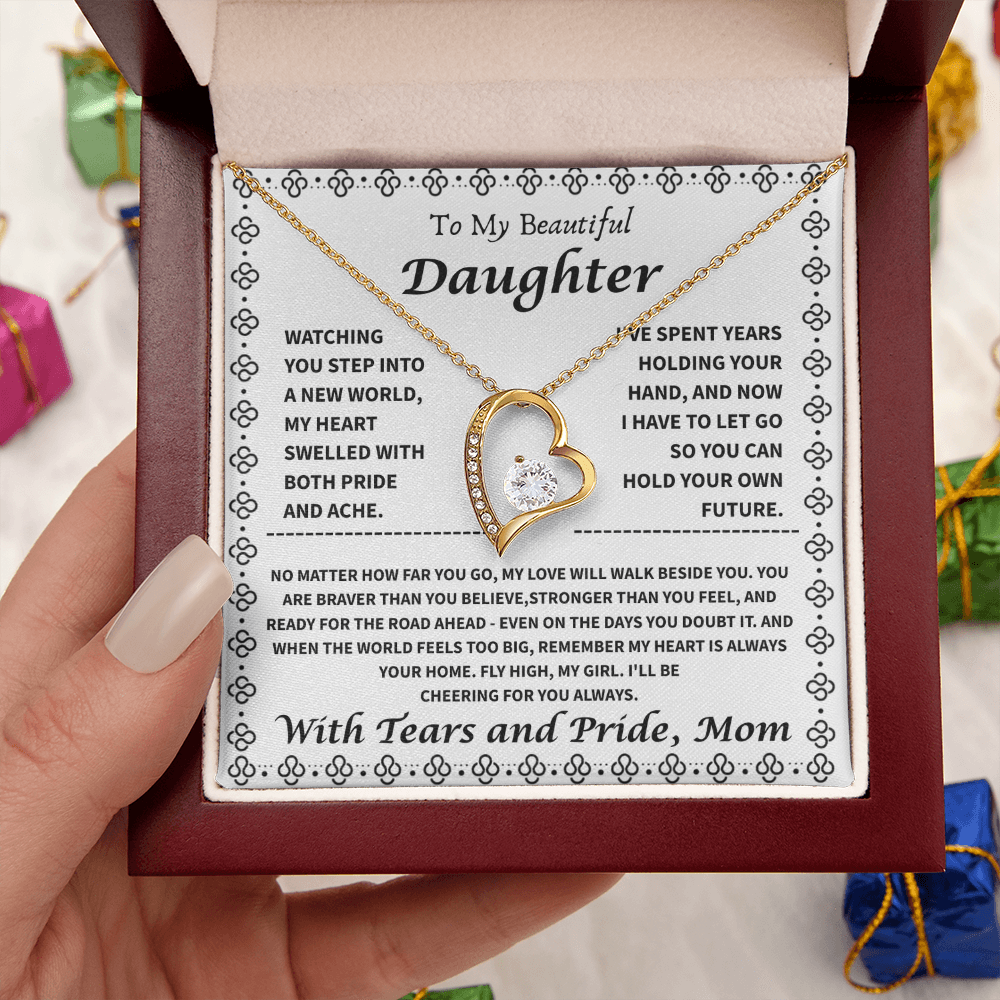 To My Daughter – “My Heart is Your Home” Forever Love Necklace