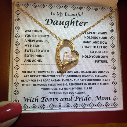 To My Daughter – “My Heart is Your Home” Forever Love Necklace