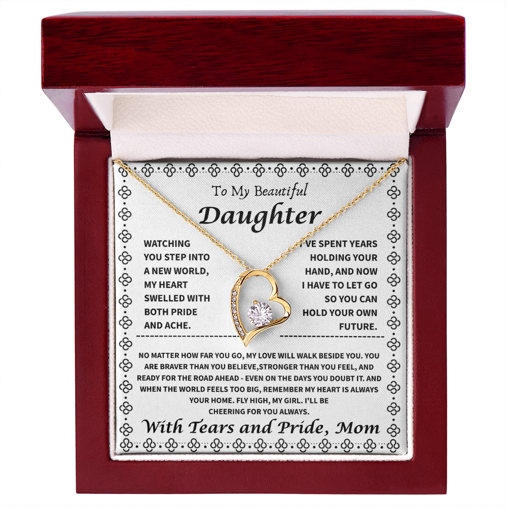 To My Daughter – “My Heart is Your Home” Forever Love Necklace