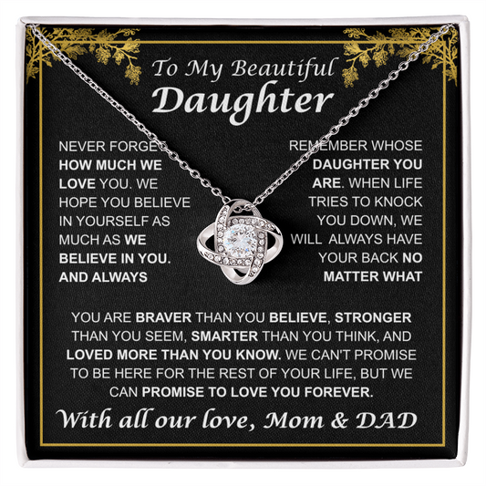 My Beautiful daughter "Promise to Love you Forever" Love Mom & Dad