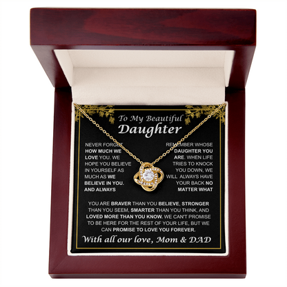 My Beautiful daughter "Promise to Love you Forever" Love Mom & Dad