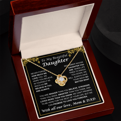 My Beautiful daughter "Promise to Love you Forever" Love Mom & Dad