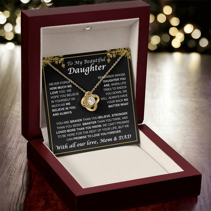 My Beautiful daughter "Promise to Love you Forever" Love Mom & Dad