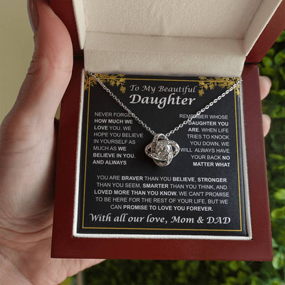 My Beautiful daughter "Promise to Love you Forever" Love Mom & Dad